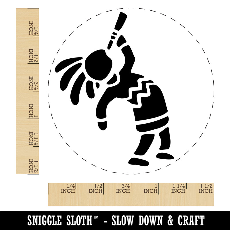 Southwestern Style Tribal Kokopelli Fertility Deity God Self-Inking Rubber Stamp Ink Stamper for Stamping Crafting Planners
