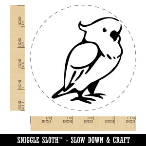 Standing Cockatoo Parrot Bird Self-Inking Rubber Stamp Ink Stamper for Stamping Crafting Planners