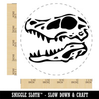 Velociraptor Skull Dinosaur Fossil Bone Self-Inking Rubber Stamp Ink Stamper for Stamping Crafting Planners