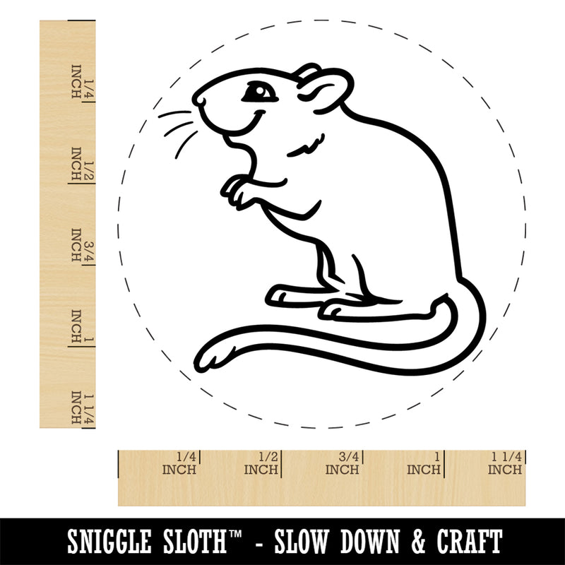 Gerbil Rodent Pet Self-Inking Rubber Stamp Ink Stamper for Stamping Crafting Planners