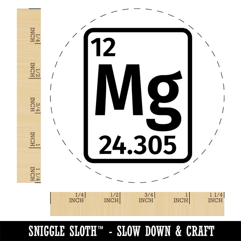 Magnesium Periodic Table of Elements Science Chemistry Self-Inking Rubber Stamp Ink Stamper for Stamping Crafting Planners