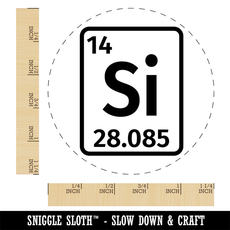 Silicon Periodic Table of Elements Science Chemistry Self-Inking Rubber Stamp Ink Stamper for Stamping Crafting Planners