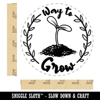 Way to Grow Seed Sprouting from Dirt Teacher Student Self-Inking Rubber Stamp Ink Stamper for Stamping Crafting Planners