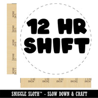 12 Hour Work Shift Self-Inking Rubber Stamp Ink Stamper for Stamping Crafting Planners