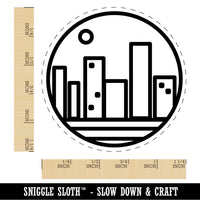 City Buildings Downtown Skyscrapers Self-Inking Rubber Stamp Ink Stamper for Stamping Crafting Planners