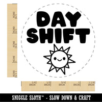 Day Shift Work Schedule Self-Inking Rubber Stamp Ink Stamper for Stamping Crafting Planners