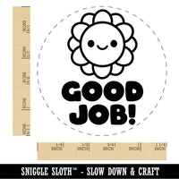 Good Job Happy Flower Teacher Student Self-Inking Rubber Stamp Ink Stamper for Stamping Crafting Planners
