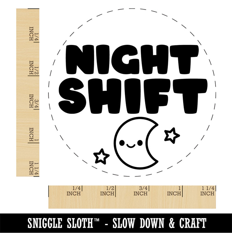 Night Shift Work Schedule Self-Inking Rubber Stamp Ink Stamper for Stamping Crafting Planners