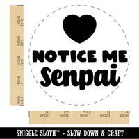 Notice Me Senpai Anime Manga Self-Inking Rubber Stamp Ink Stamper for Stamping Crafting Planners