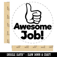 Awesome Job Thumbs Up Compliment Teacher Student Self-Inking Rubber Stamp Ink Stamper for Stamping Crafting Planners