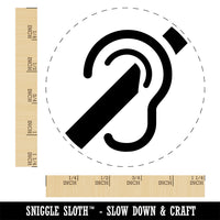 Deaf Hearing Loss Impaired International Symbol Self-Inking Rubber Stamp Ink Stamper for Stamping Crafting Planners