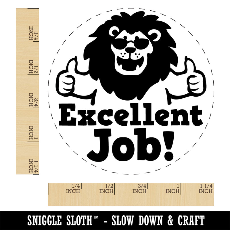 Excellent Job Lion Teacher Student Self-Inking Rubber Stamp Ink Stamper for Stamping Crafting Planners