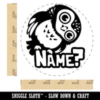 Forgot Name Missing Owl Bird Teacher Student Self-Inking Rubber Stamp Ink Stamper for Stamping Crafting Planners