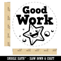 Good Work Starfish Teacher Student Self-Inking Rubber Stamp Ink Stamper for Stamping Crafting Planners