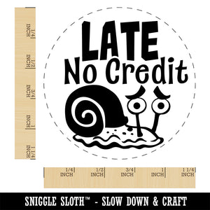 Late No Credit Sad Snail Teacher Student Self-Inking Rubber Stamp Ink Stamper for Stamping Crafting Planners