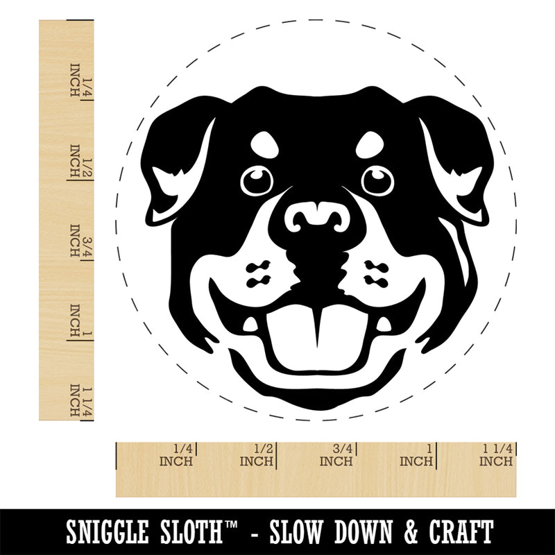 Rottweiler Head Dog Pet Self-Inking Rubber Stamp Ink Stamper for Stamping Crafting Planners