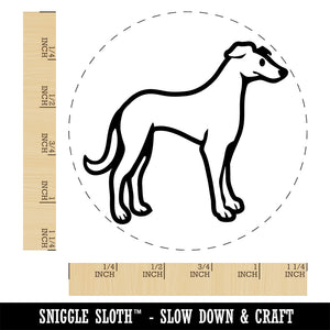 Speedy Lanky Greyhound Dog Self-Inking Rubber Stamp Ink Stamper for Stamping Crafting Planners