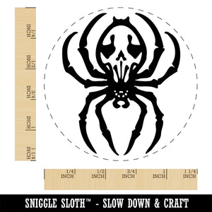 Spooky Spider with Skeleton Skull Markings Self-Inking Rubber Stamp Ink Stamper for Stamping Crafting Planners