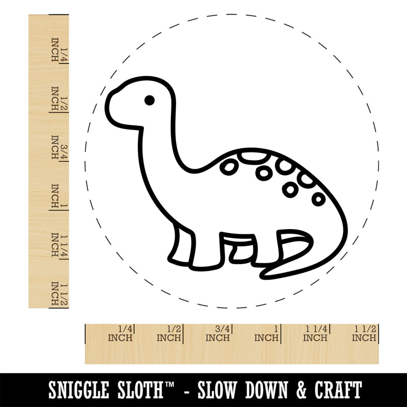 Baby Nursery Brontosaurus Dinosaur Self-Inking Rubber Stamp Ink Stamper for Stamping Crafting Planners
