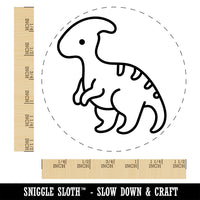 Baby Nursery Parasaurolophus Dinosaur Self-Inking Rubber Stamp Ink Stamper for Stamping Crafting Planners