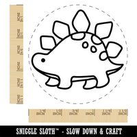 Baby Nursery Stegosaurus Dinosaur Self-Inking Rubber Stamp Ink Stamper for Stamping Crafting Planners