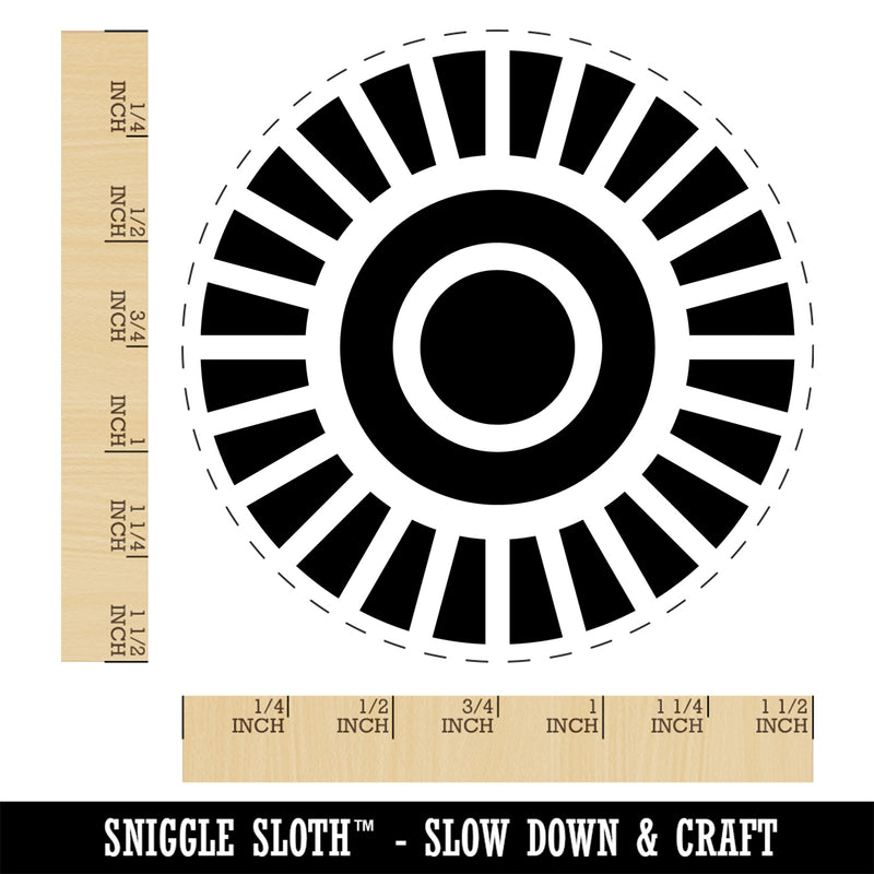 Scandinavian Abstract Sunflower Self-Inking Rubber Stamp Ink Stamper for Stamping Crafting Planners