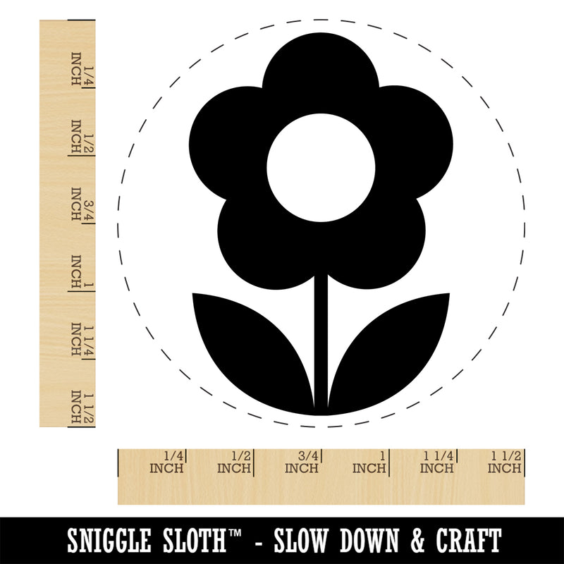 Scandinavian Daisy Simple Flower Self-Inking Rubber Stamp Ink Stamper for Stamping Crafting Planners