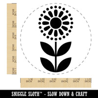 Scandinavian Sunflower Self-Inking Rubber Stamp Ink Stamper for Stamping Crafting Planners