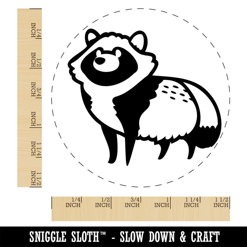 Alert Tanuki Japanese Raccoon Dog Self-Inking Rubber Stamp Ink Stamper for Stamping Crafting Planners