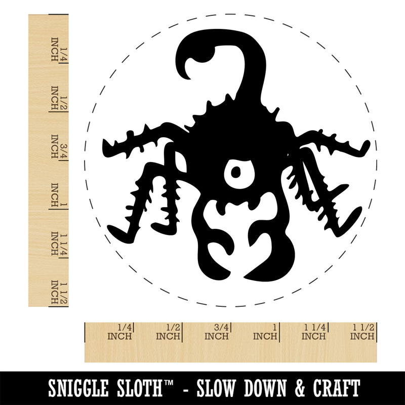 Creepy Scorpion Bug Creature Self-Inking Rubber Stamp Ink Stamper for Stamping Crafting Planners