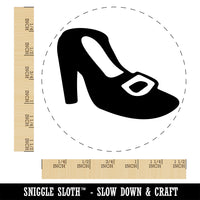 High Heeled Shoe with Buckle Self-Inking Rubber Stamp Ink Stamper for Stamping Crafting Planners