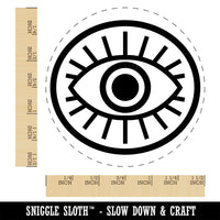 Ominous Eye with Eyelashes in Circle Self-Inking Rubber Stamp Ink Stamper for Stamping Crafting Planners