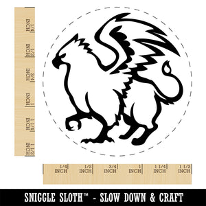 Proud Griffin Fantasy Silhouette Self-Inking Rubber Stamp Ink Stamper for Stamping Crafting Planners