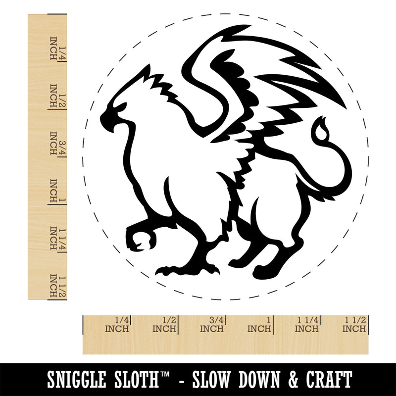 Proud Griffin Fantasy Silhouette Self-Inking Rubber Stamp Ink Stamper for Stamping Crafting Planners