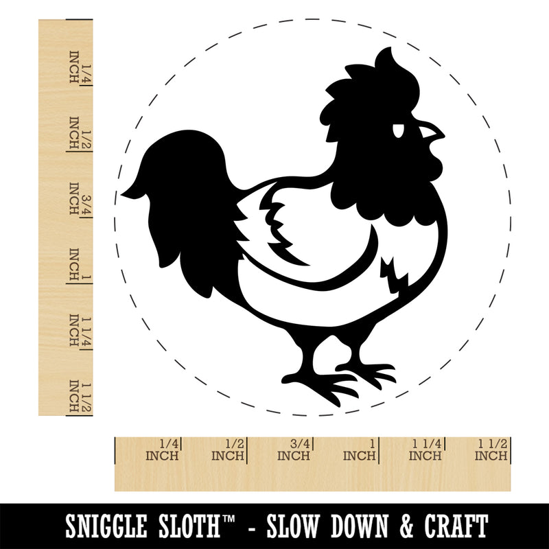 Proud Little Rooster Chicken Self-Inking Rubber Stamp Ink Stamper for Stamping Crafting Planners