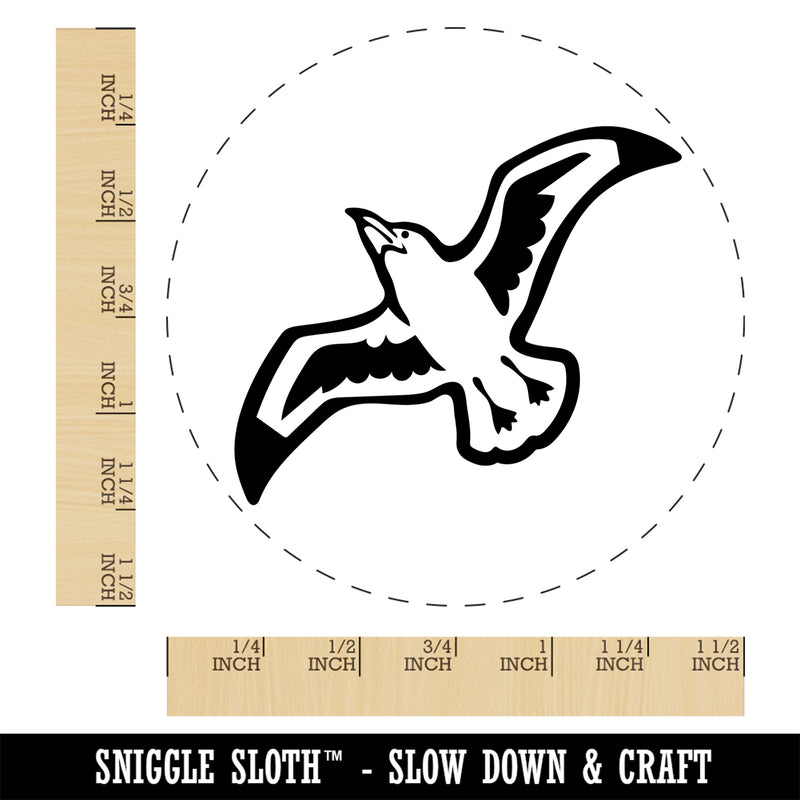 Seagull In Flight Marine Bird Self-Inking Rubber Stamp Ink Stamper for Stamping Crafting Planners