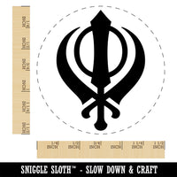 Sikh Khanda Indian Punjab Religious Symbol Self-Inking Rubber Stamp Ink Stamper for Stamping Crafting Planners