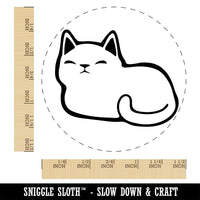 Sleepy Cat Loaf Self-Inking Rubber Stamp Ink Stamper for Stamping Crafting Planners