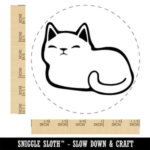 Sleepy Cat Loaf Self-Inking Rubber Stamp Ink Stamper for Stamping Crafting Planners