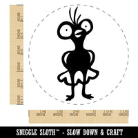 Weird Creepy Bug Eyed Bird Chicken Self-Inking Rubber Stamp Ink Stamper for Stamping Crafting Planners