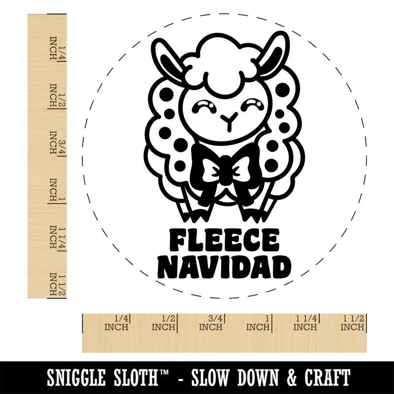 Fleece Navidad Christmas Sheep Self-Inking Rubber Stamp Ink Stamper for Stamping Crafting Planners