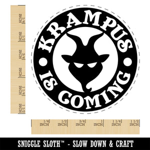 Krampus is Coming Christmas Self-Inking Rubber Stamp Ink Stamper for Stamping Crafting Planners