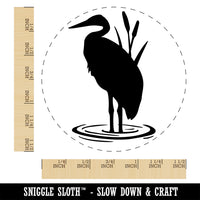 Heron Bird Silhouette Self-Inking Rubber Stamp Ink Stamper for Stamping Crafting Planners