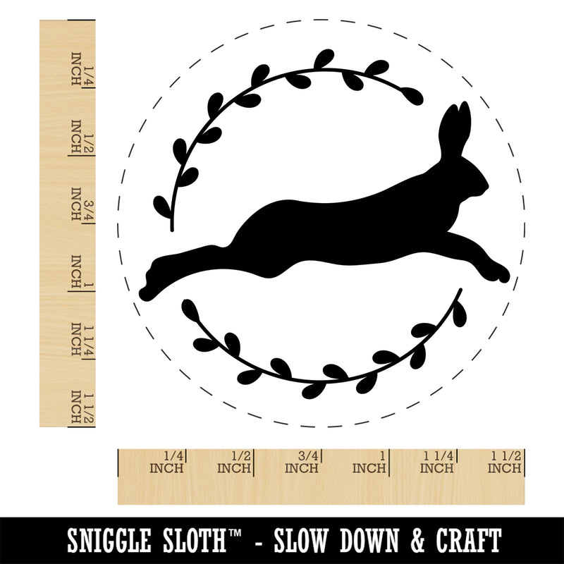 Leaping Jack Rabbit Silhouette Self-Inking Rubber Stamp Ink Stamper for Stamping Crafting Planners