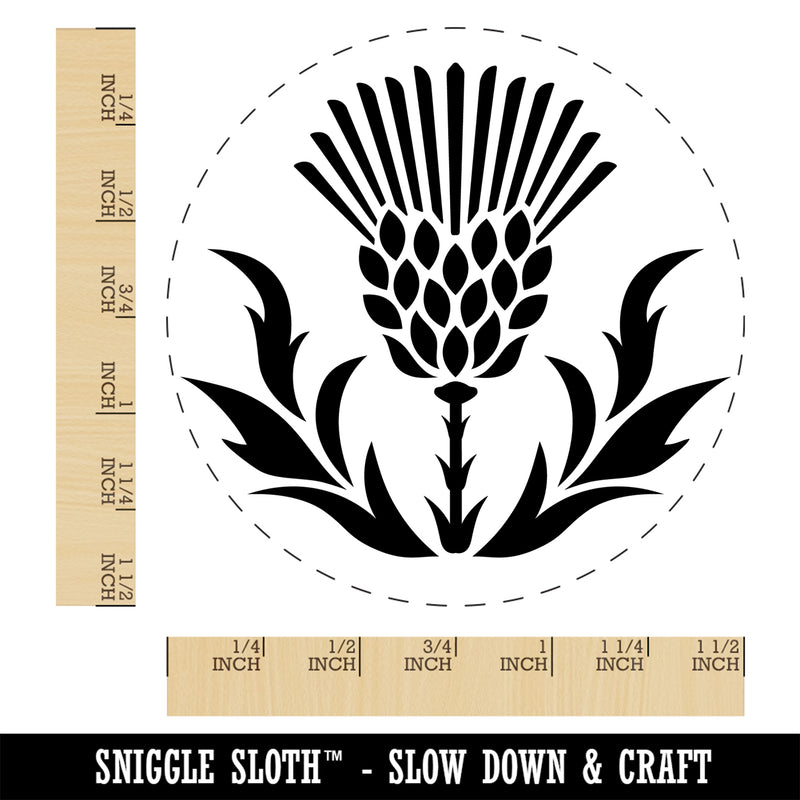 Scottish Thistle Self-Inking Rubber Stamp Ink Stamper for Stamping Crafting Planners