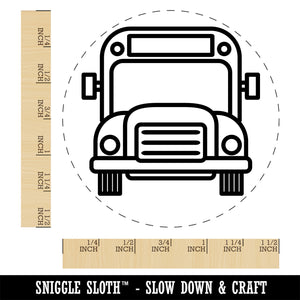 Bus Front View Teacher School Self-Inking Rubber Stamp Ink Stamper for Stamping Crafting Planners