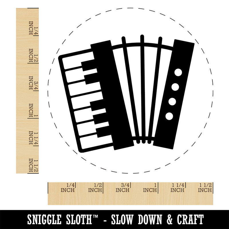 Classic Accordion Music Self-Inking Rubber Stamp Ink Stamper for Stamping Crafting Planners