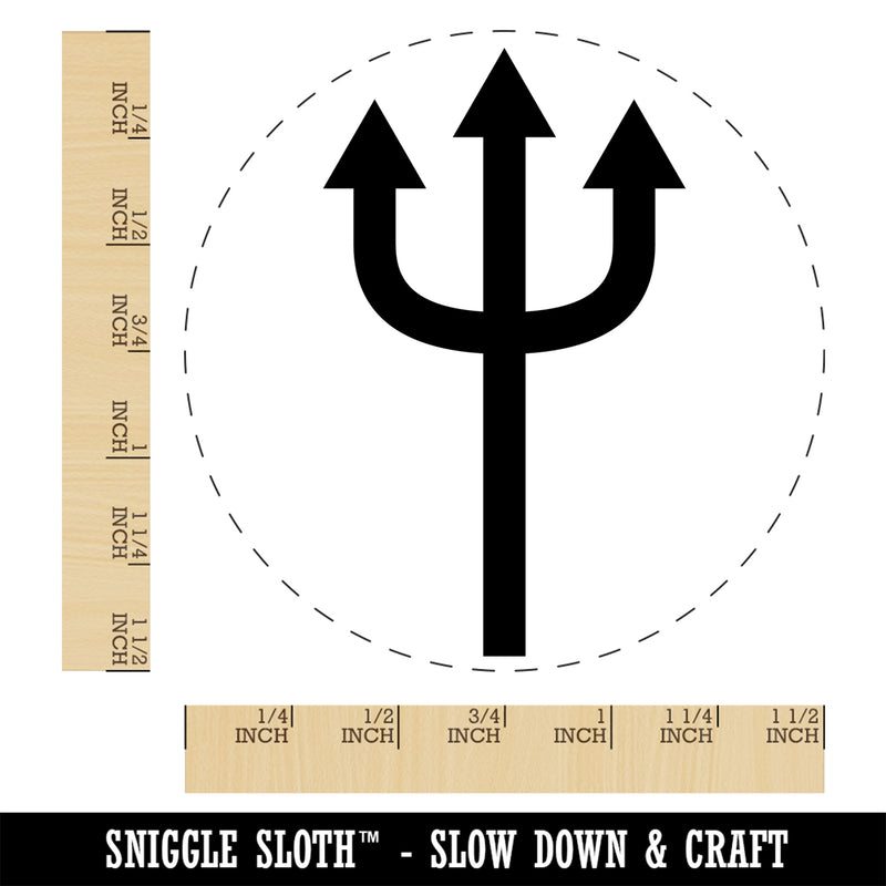 Trident Pitchfork Self-Inking Rubber Stamp Ink Stamper for Stamping Crafting Planners