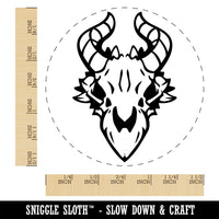 Dragon Skull Horns Self-Inking Rubber Stamp Ink Stamper for Stamping Crafting Planners