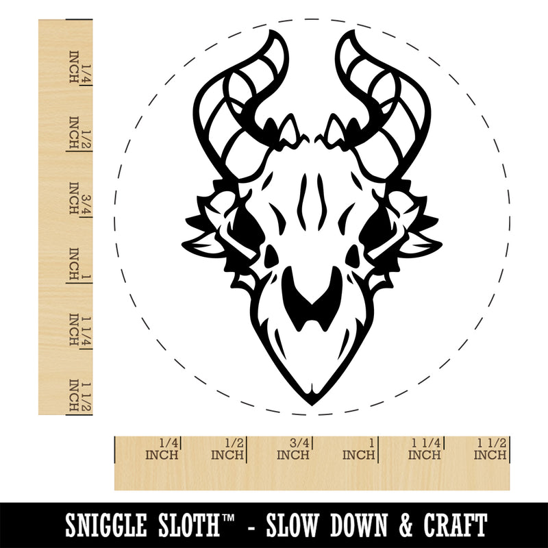 Dragon Skull Horns Self-Inking Rubber Stamp Ink Stamper for Stamping Crafting Planners